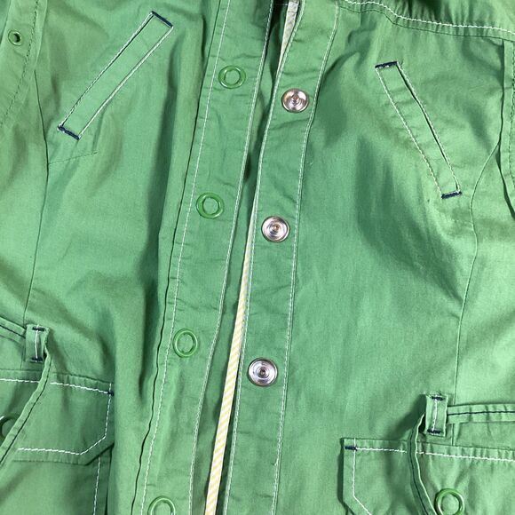 LOFT Green Lightweight Cotton Jacket with Tie Waist Size Medium - Picture 4 of 7